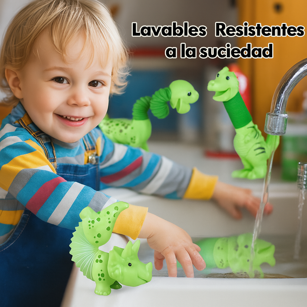 Set 3 Dinosaurios Flexibles Sensoriales
