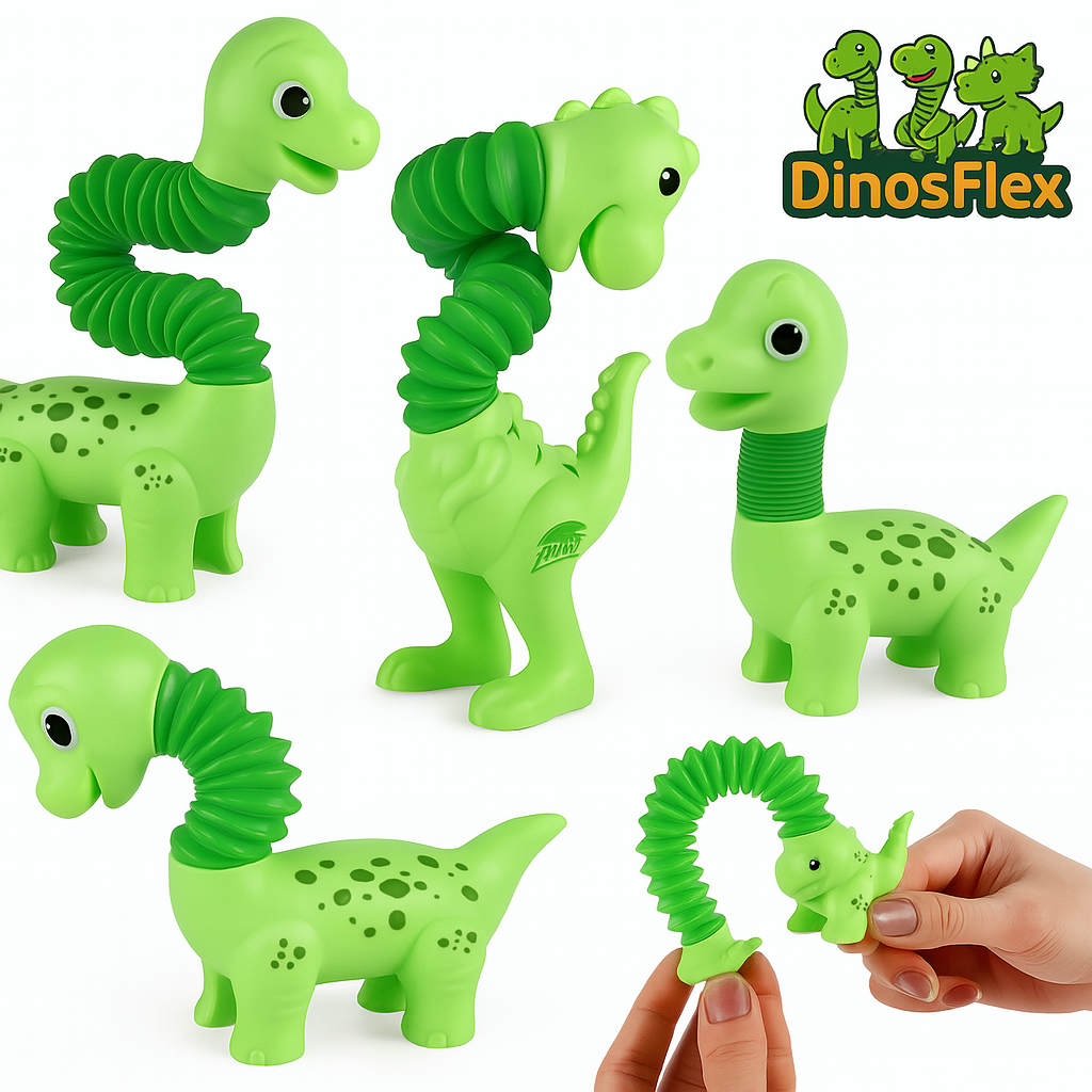 Set 3 Dinosaurios Flexibles Sensoriales