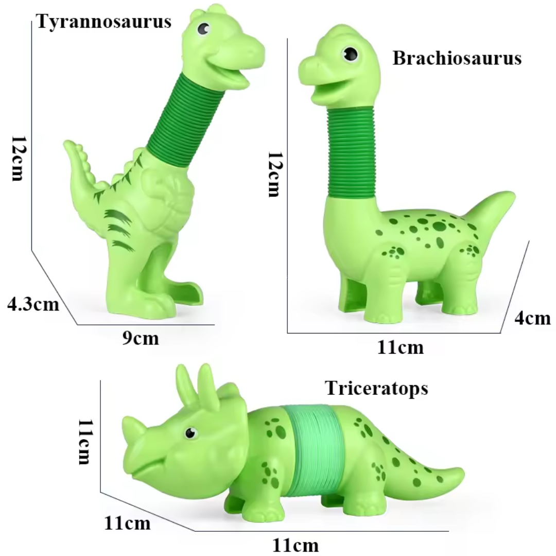 Set 3 Dinosaurios Flexibles Sensoriales